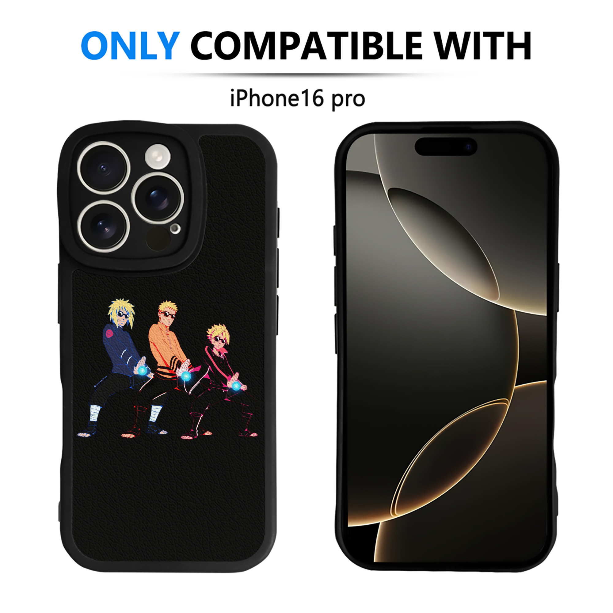 （画像用） NARUTO -ナルト- うずまき ナルト Uzumaki Naruto 【iPhone 16シリーズ対応】シリコンスマホケース（レザー調） 材質：シリコン